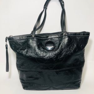 Black Patent Leather Coach Purse